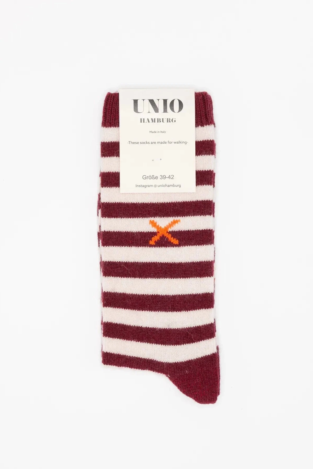 Socken COSY CLASSIC white - bordeaux Col.12 Socken UNIO Hamburg 