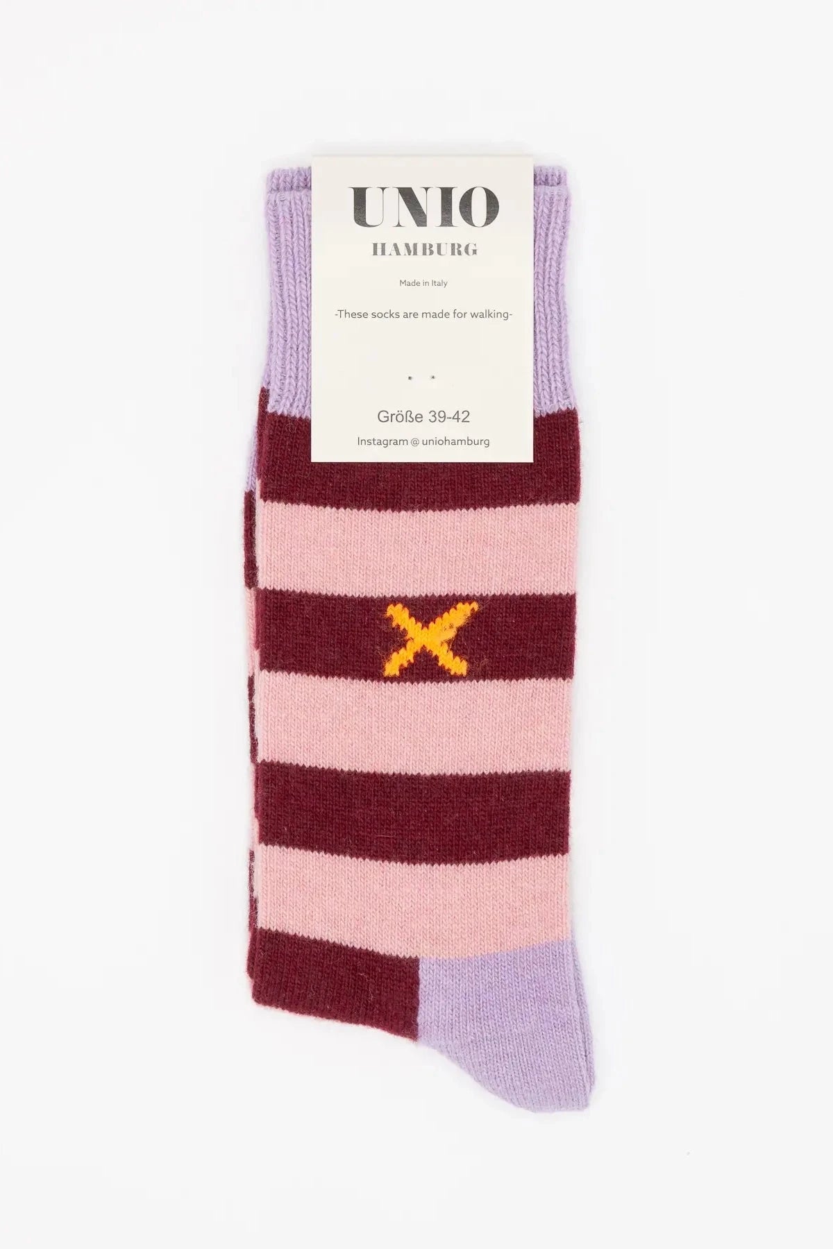 Socken COSY lavender - bordeaux - rose Col.18 Socken UNIO Hamburg 