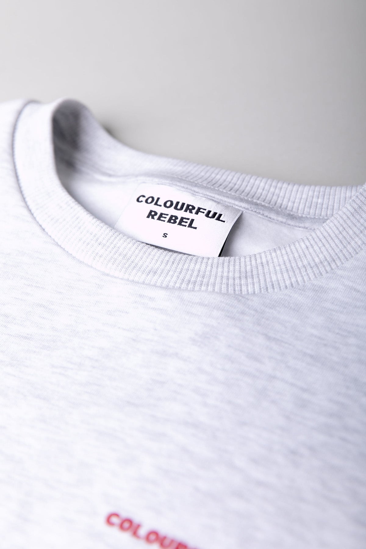 Sweatshirt Flower Square Dropped Shoulder Sweat Light grey melange Sweatshirt Colourful Rebel 