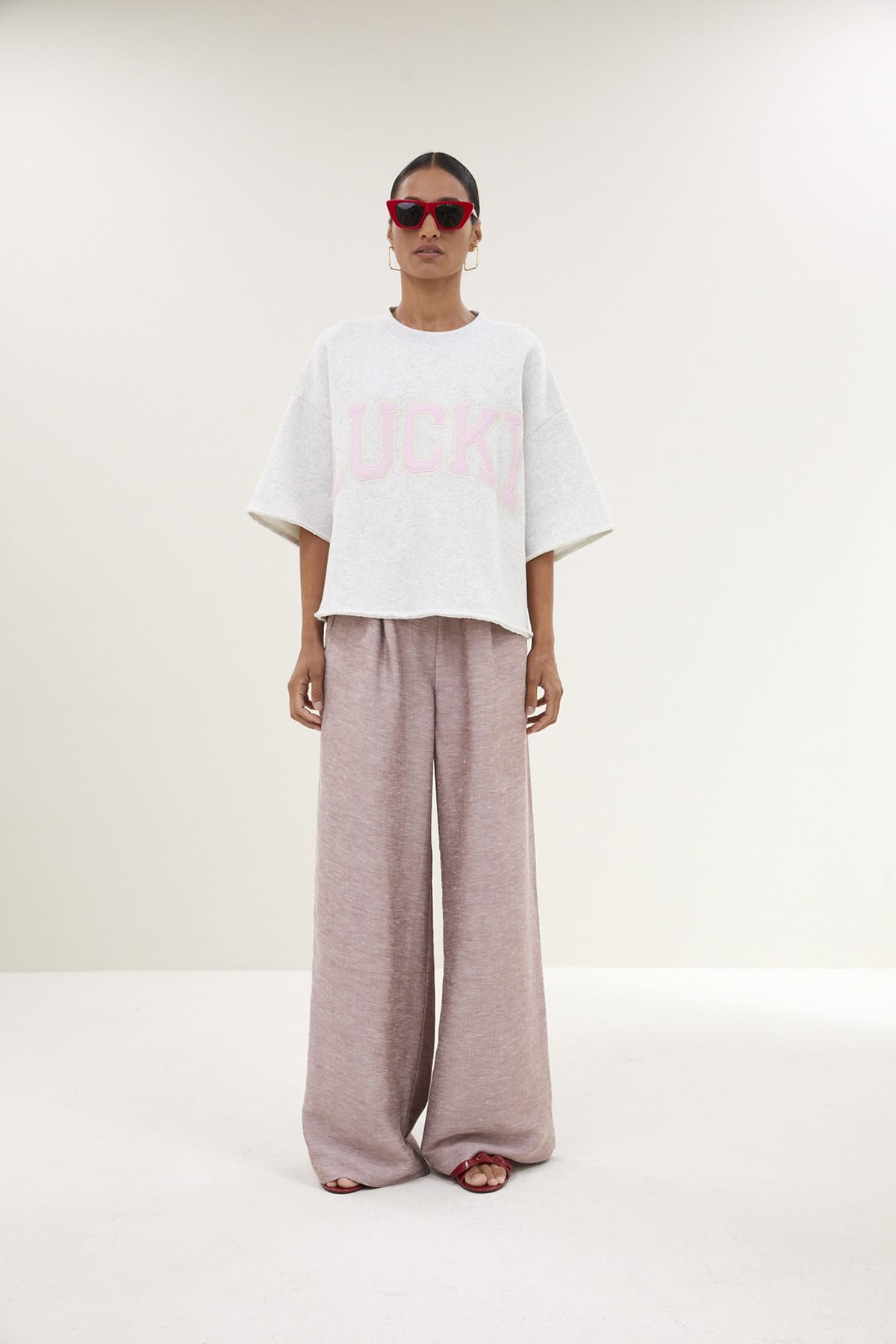 Sweatshirt willow luc light grey melee Sweatshirt By Bar 