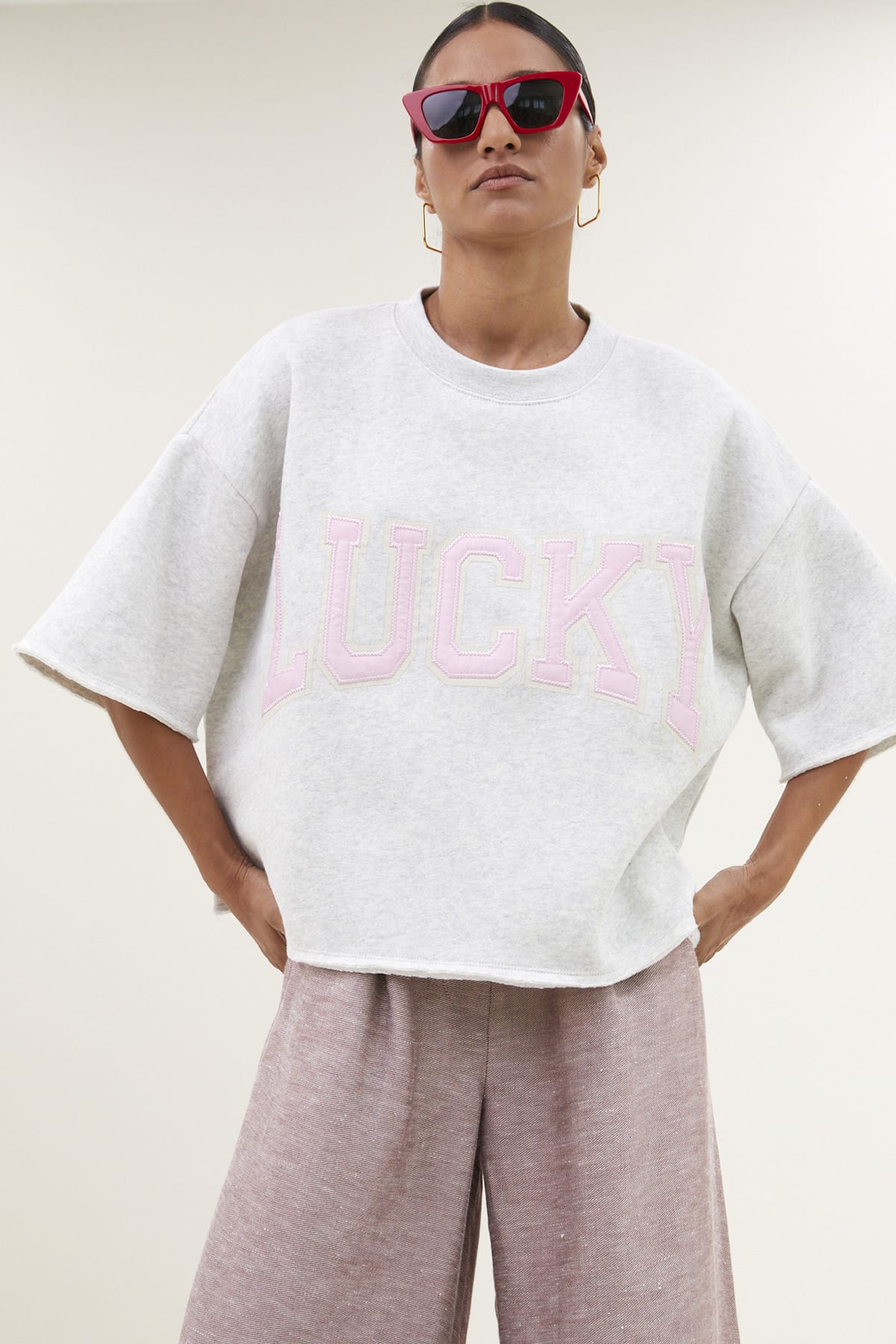Sweatshirt willow luc light grey melee Sweatshirt By Bar 