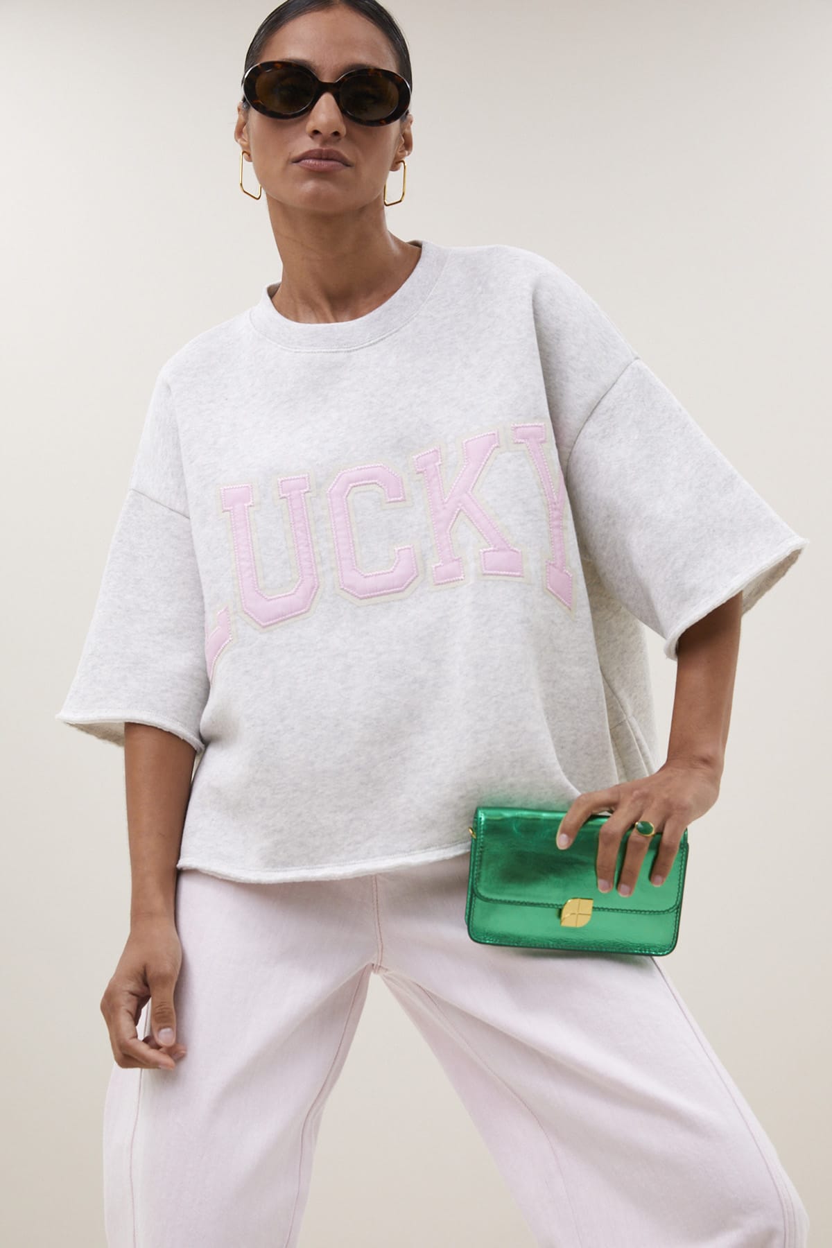 Sweatshirt willow luc light grey melee Sweatshirt By Bar 
