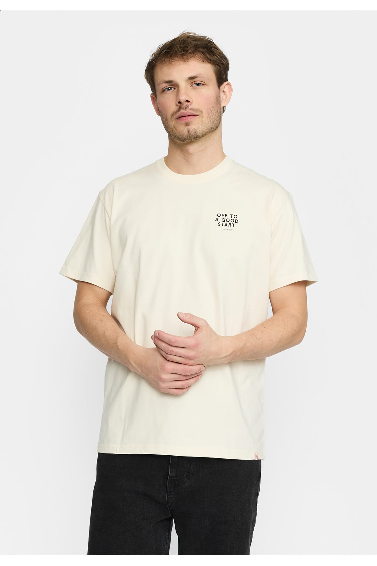 T-Shirt Application Offwhite T-Shirt RVLT Revolution 