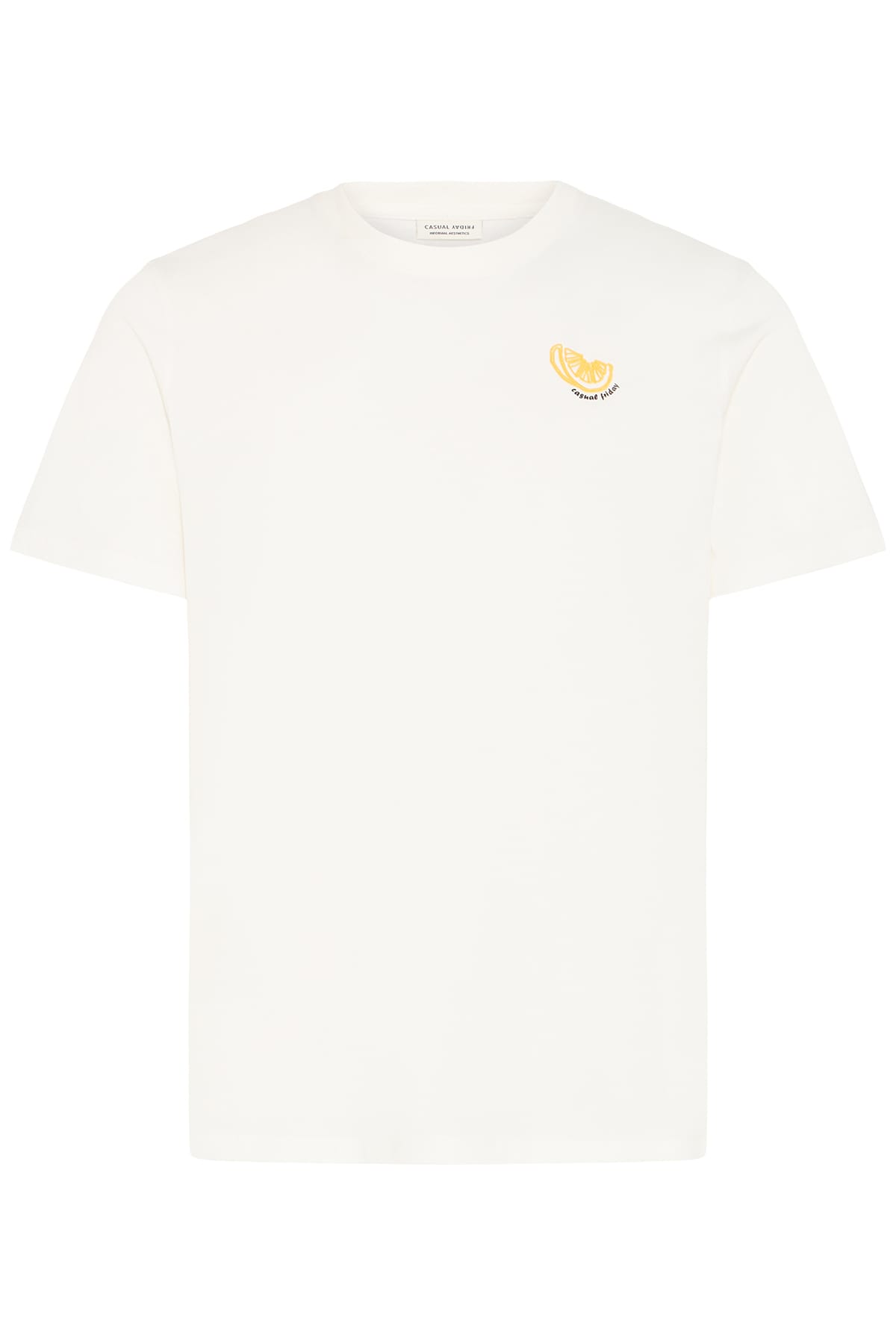 T-Shirt CFSUNDIN 0255 TEE WITH EMB. Snow White T-Shirt Casual Friday 