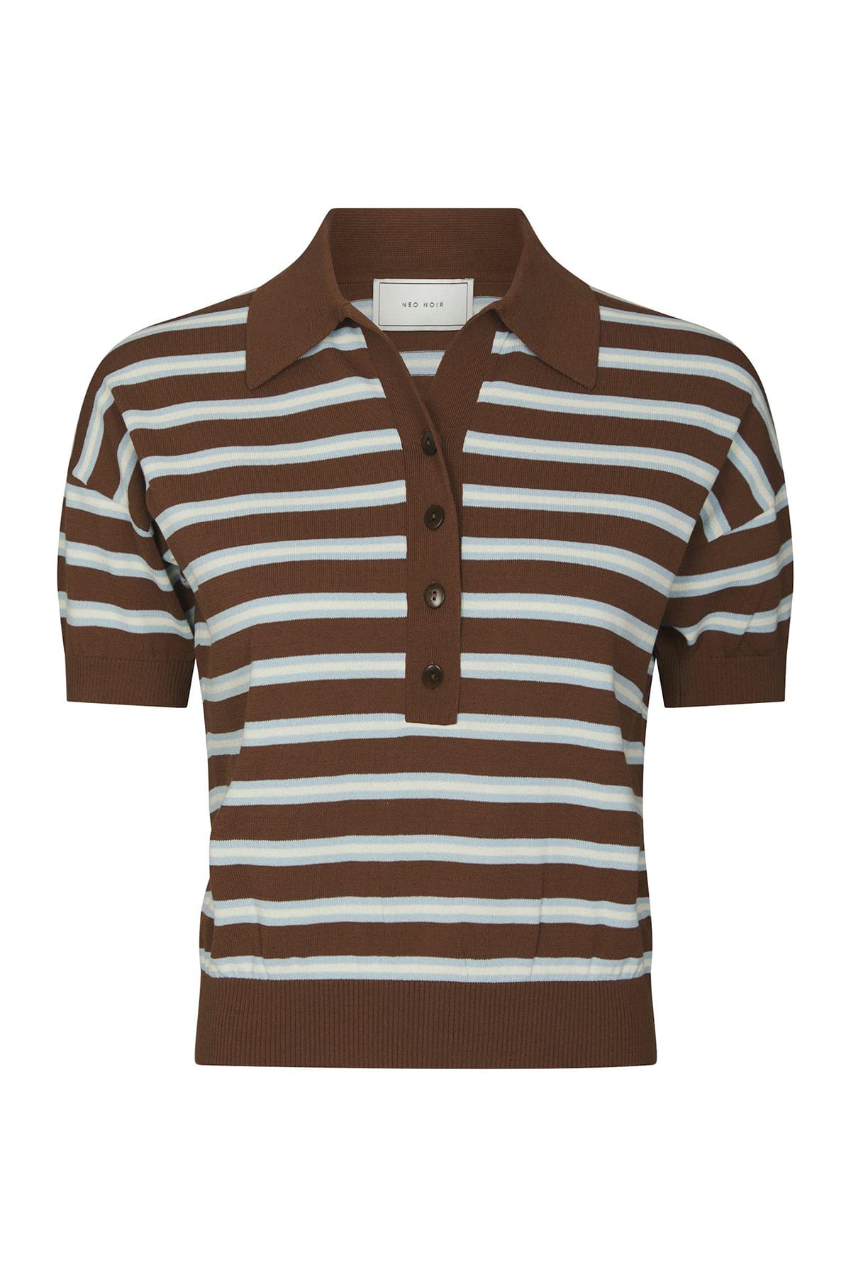 T-Shirt Emira Knit Polo Dark brown T-Shirt Neo Noir 