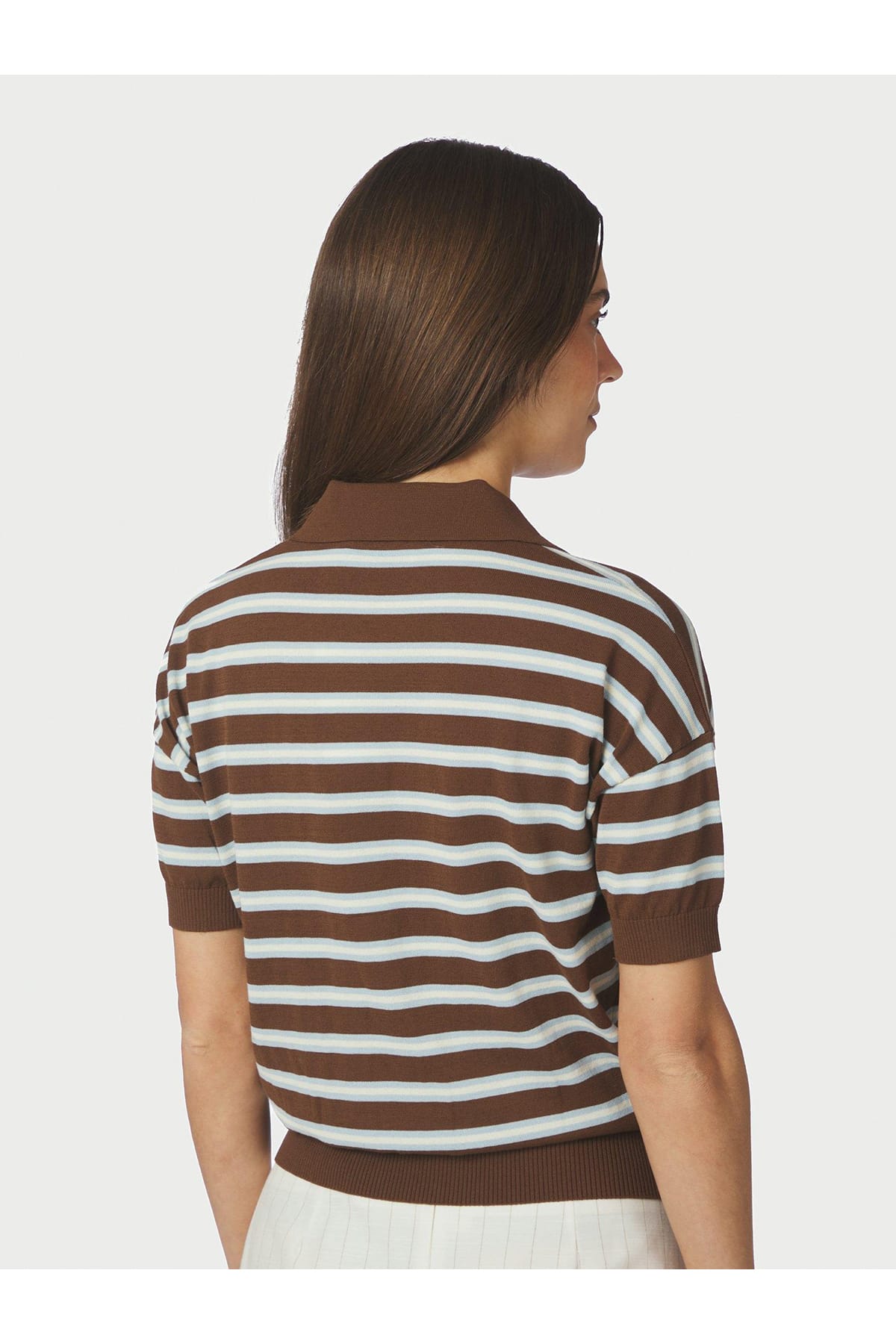 T-Shirt Emira Knit Polo Dark brown T-Shirt Neo Noir 
