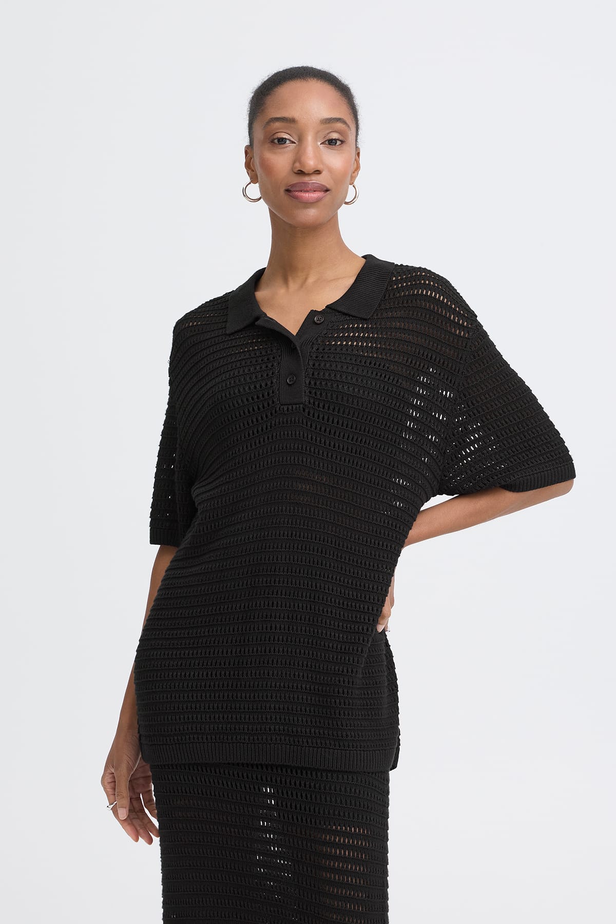 T-Shirt IHBETUES SS Black T-Shirt ICHI 