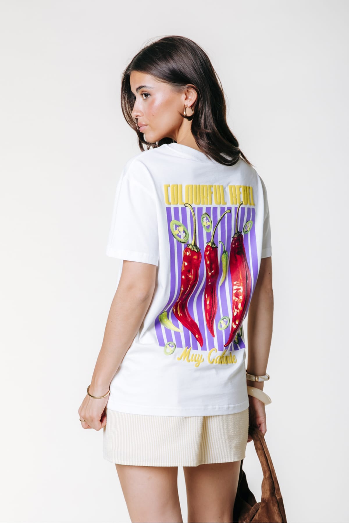 T-Shirt Peppers Loosefit Standard white T-Shirt Colourful Rebel 