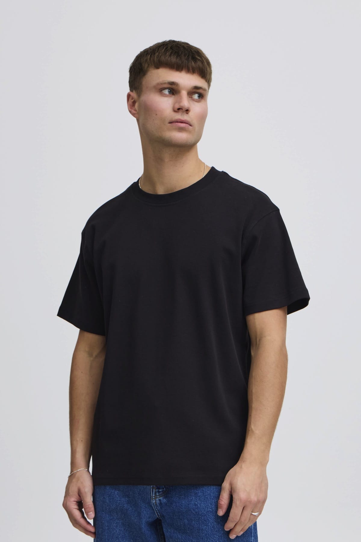 T-Shirt SDDANTON SS True Black T-Shirt Solid 