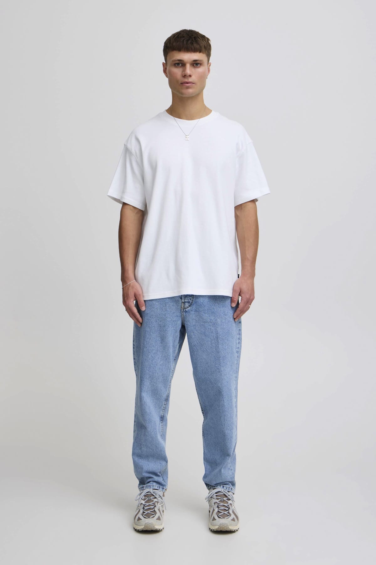 T-Shirt SDDANTON SS White T-Shirt Solid 