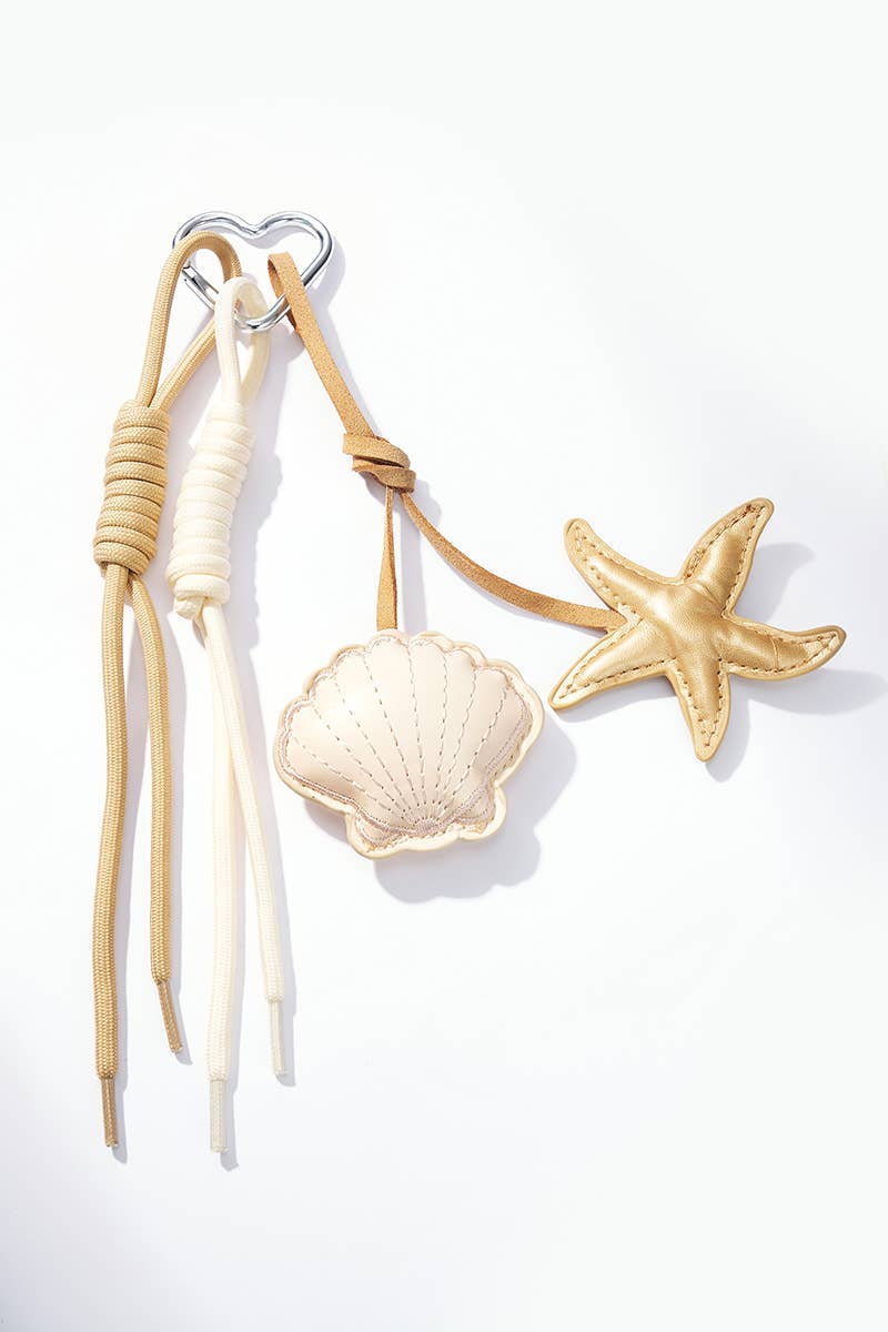 Taschenanhänger und Schlüsselanhänger PC43 Schlüsselanhänger BYREN | ÉLINE L'ATELIER Beige Synthétique 