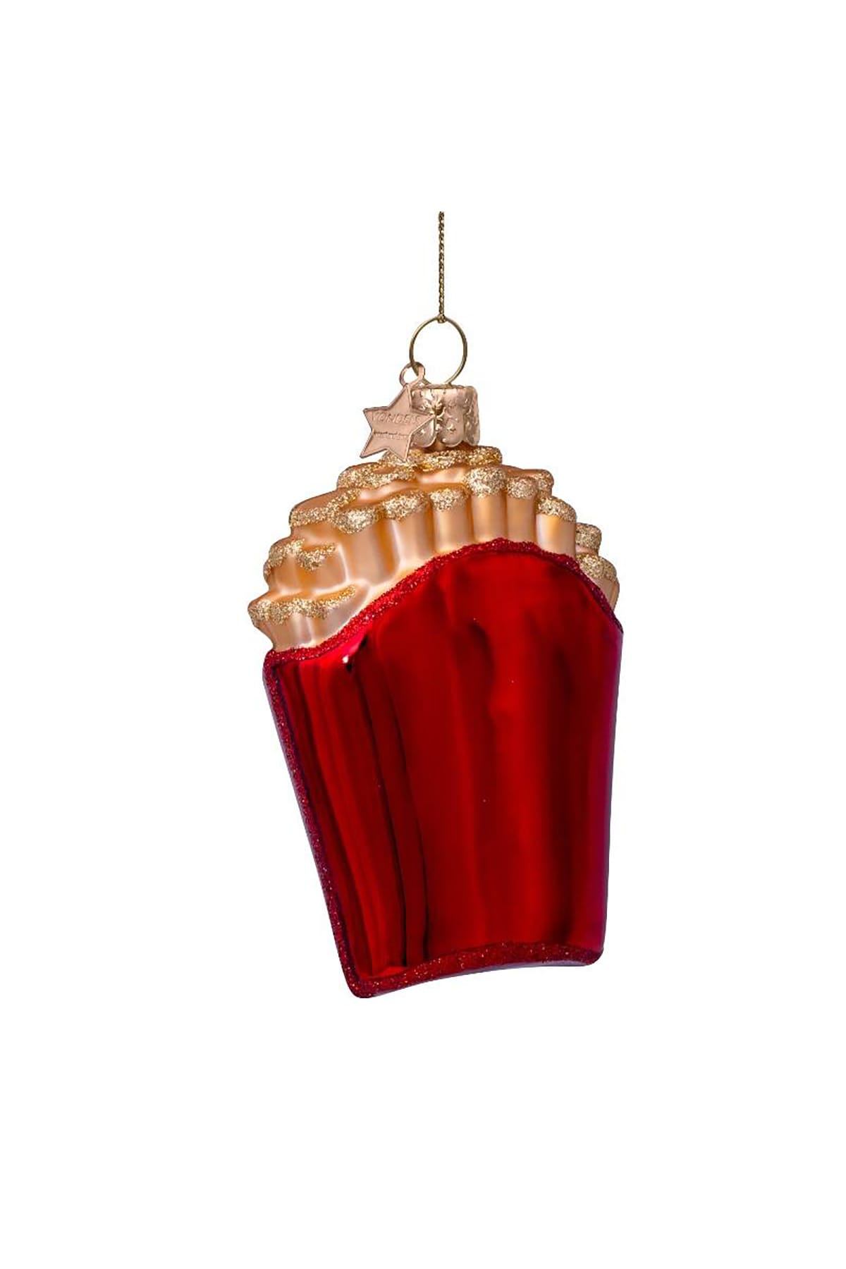 Weihnachtsbaumschmuck Ornament glass French fries Weihnachtsbaumschmuck Vondels 