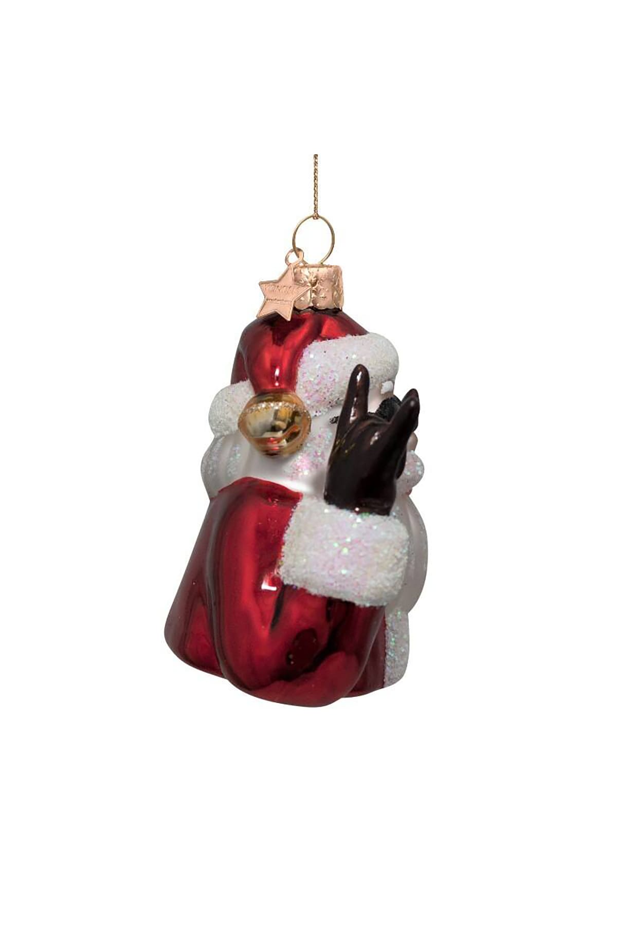 Weihnachtsbaumschmuck Ornament glass red opal cool santa Weihnachtsbaumschmuck Vondels 