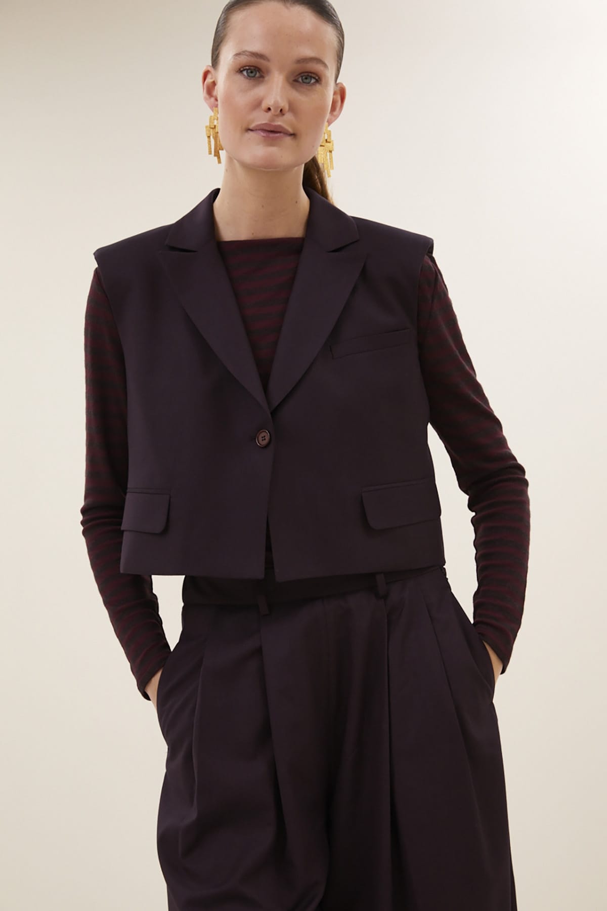 Weste bobi gilet dark wine Weste By Bar 