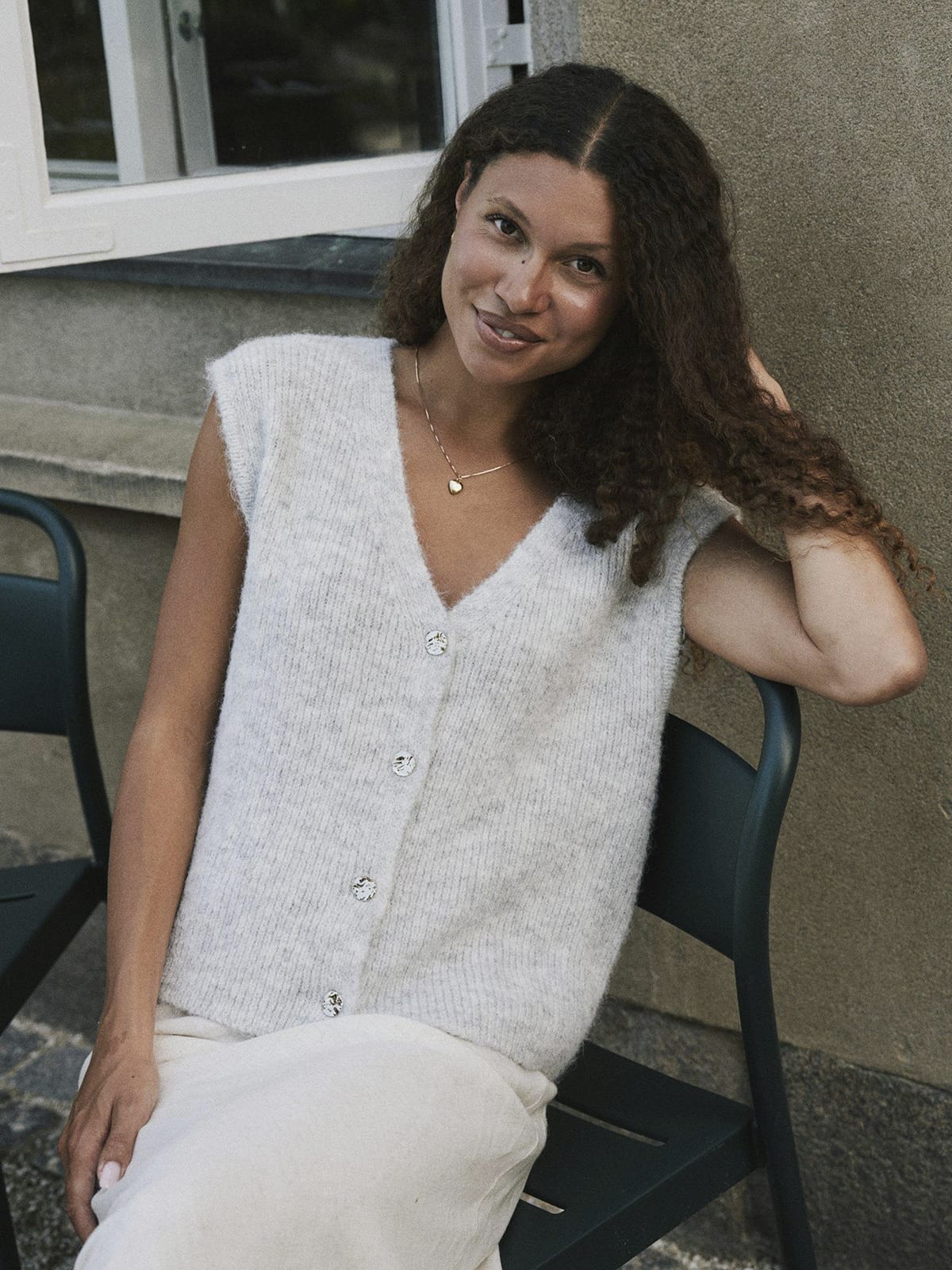 Weste Xandra Knit Light grey Weste Neo Noir 